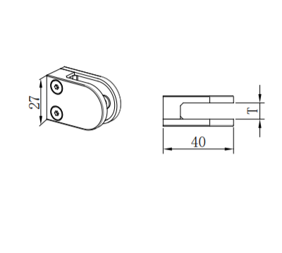 UNIKIM Hot Sale Glass Fitting Hardware Stainless Steel Polishing 304 / 316 Glass Clamp