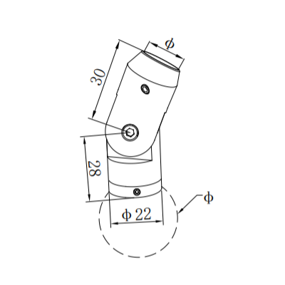UNIKIM Baluster Stainless Steel 304 INOX Stair Bar Holder Railing Glass Handrail 