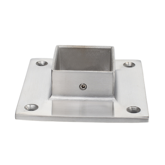 UNIKIM Stainless Steel Handrail Fitting Railing Pipe Square Flange Cover Plate
