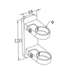 UNIKIM Handrail Glass Mounting Bracket Stainless Steel Adjustable Square Glass Bracket
