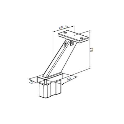 UNIKIM Strong Stainless Steel Adjustable Stainless Vertical Handrail Brackets/ Stainless Steel Balustrade Handrail Bracket