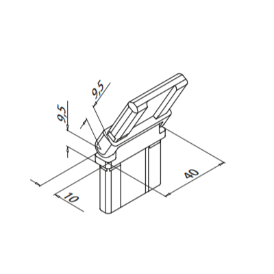 UNIKIM Stainless Steel Square Modern Handrail Mounting Connector Fitting