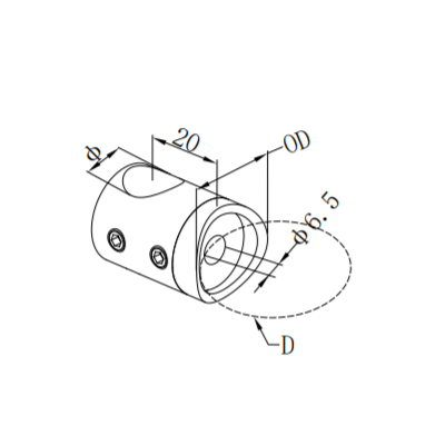 UNIKIM Handrail Accessory Stainless Steel 304 316 Through Bar Holder Pipe Balustrade Railing Fittings