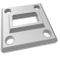 OEM / ODM Factory Square Stainless Steel Flange Cover for Railing System (50X25mm)