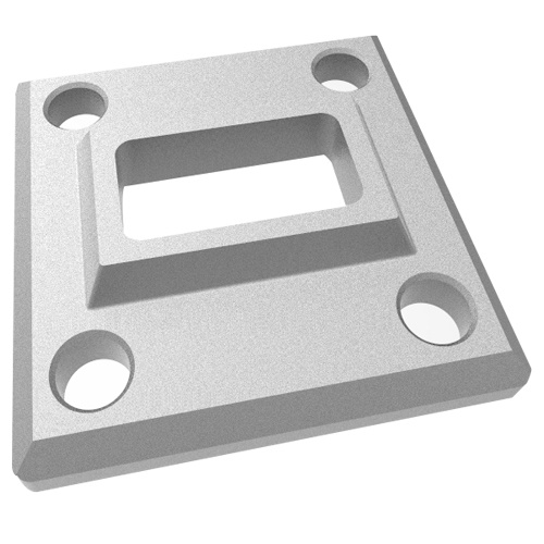 OEM / ODM Factory Square Stainless Steel Flange Cover for Railing System (50X25mm)
