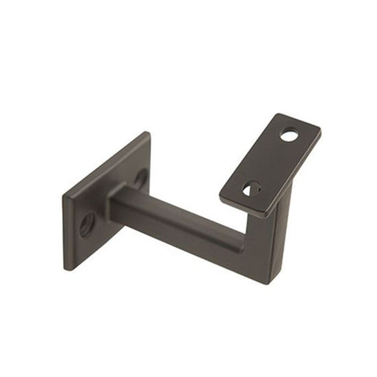 Black Square Stainless Steel Handrail Brackets for Stairs