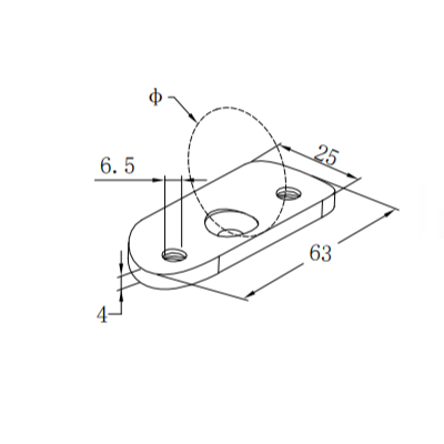 UNIKIM Stainless Steel Glass Connector Railing Fittings Glass Bracket