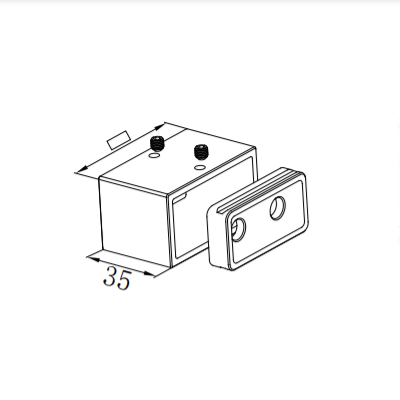 UNIKIM Stainless Steel Metal Indoor Square Modern Handrail Mounting Bracket