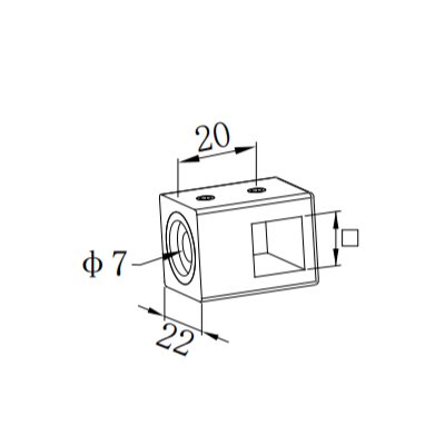 UNIKIM 304/316 Stainless Steel Square Railing Brackets Heavy Duty Square Bar Adaptor