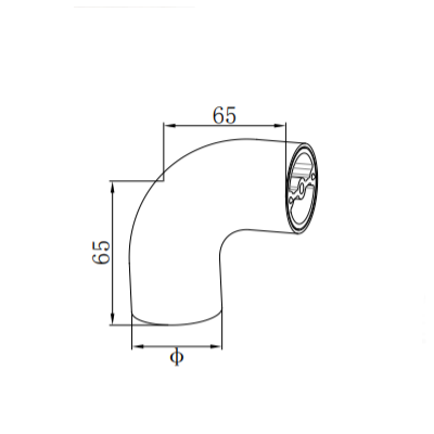 UNIKIM Stainless Steel 90 Degree Female Elbow Connector Wooden Timber Handrail Hardware Fittings