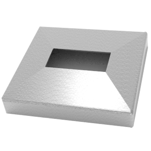 OEM / ODM Factory Square Stainless Steel Flange Cover for Railing System (50X25mm)