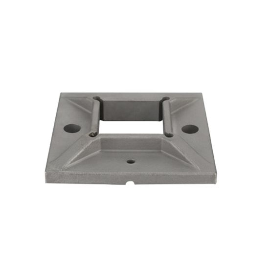 Custom Heavy Duty Fence Post Base Square Handrail Floor Flange