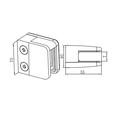 UNIKIM Factory Glass Balcony Railing Clamp Terrace Stainless Steel Handrails Part