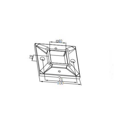 UNIKIM 40mm Stainless Steel Handrail Accessories Deck Post Flange Base Cover for Square Post