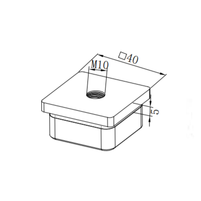 UNIKIM Stainless Steel Handrail Fittings Square Handrail Joiner 