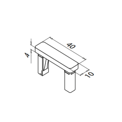 UNIKIM Stainless Steel Square Modern Handrail Mounting Connector Fitting