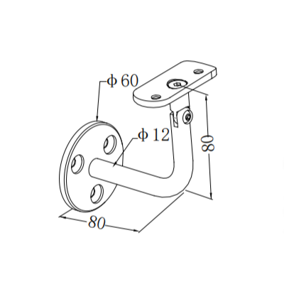 UNIKIM High Quality Custom 316 Stainless Steel Handrail Bracket