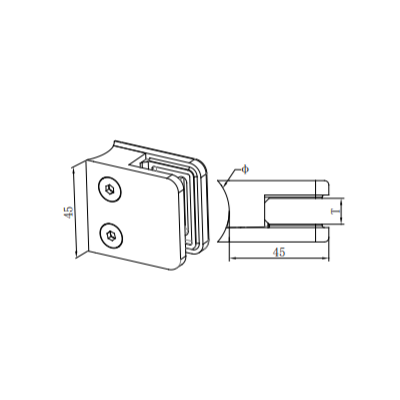 UNIKIM Stainless Steel SS316/304 Hot Selling Casting Stainless Steel Glass To Wall U Clamp