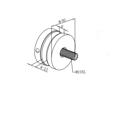 Factory Stainless Steel Balustrade Standoff for Glass