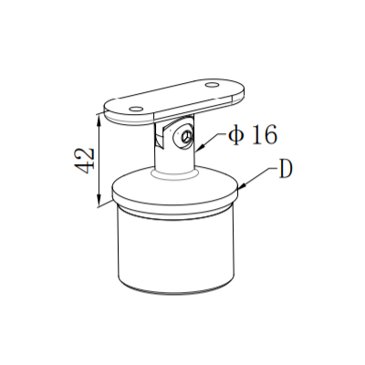 UNIKIM Adjustable Stair Stainless Steel Square Round Glass Mount Handrail Bracket