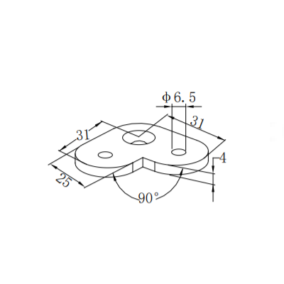 UNIKIM Stainless Steel 90 Degree Glass Connector Railing Fittings Glass Bracket