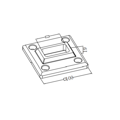 UNIKIM Stainless Steel Handrail Railing Pipe Square Flange Cover Plate