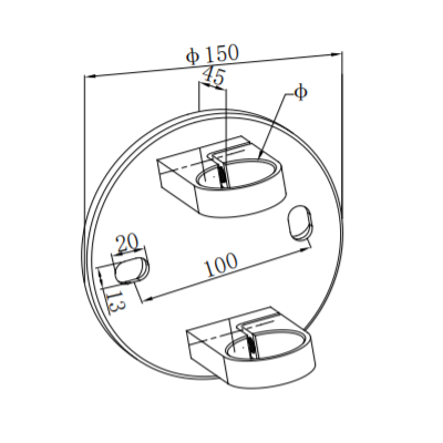 UNIKIM Heavy Duty Stainless Steel Corner Round Tube Stair Handrail Holder Support Fitting