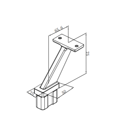 UNIKIM Support Square Stainless Steel Handrail Accessories for Stair Handrail Bracket