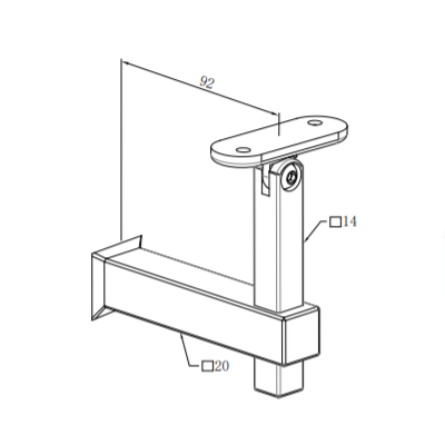 UNIKIM China Good Supplier Stainless Steel 304 Railing Design Glass Handrail Square Bracket