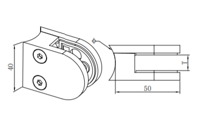 Stainless Steel SS316/304 Balcony Balustrade Mirror Glass Clamp Holder